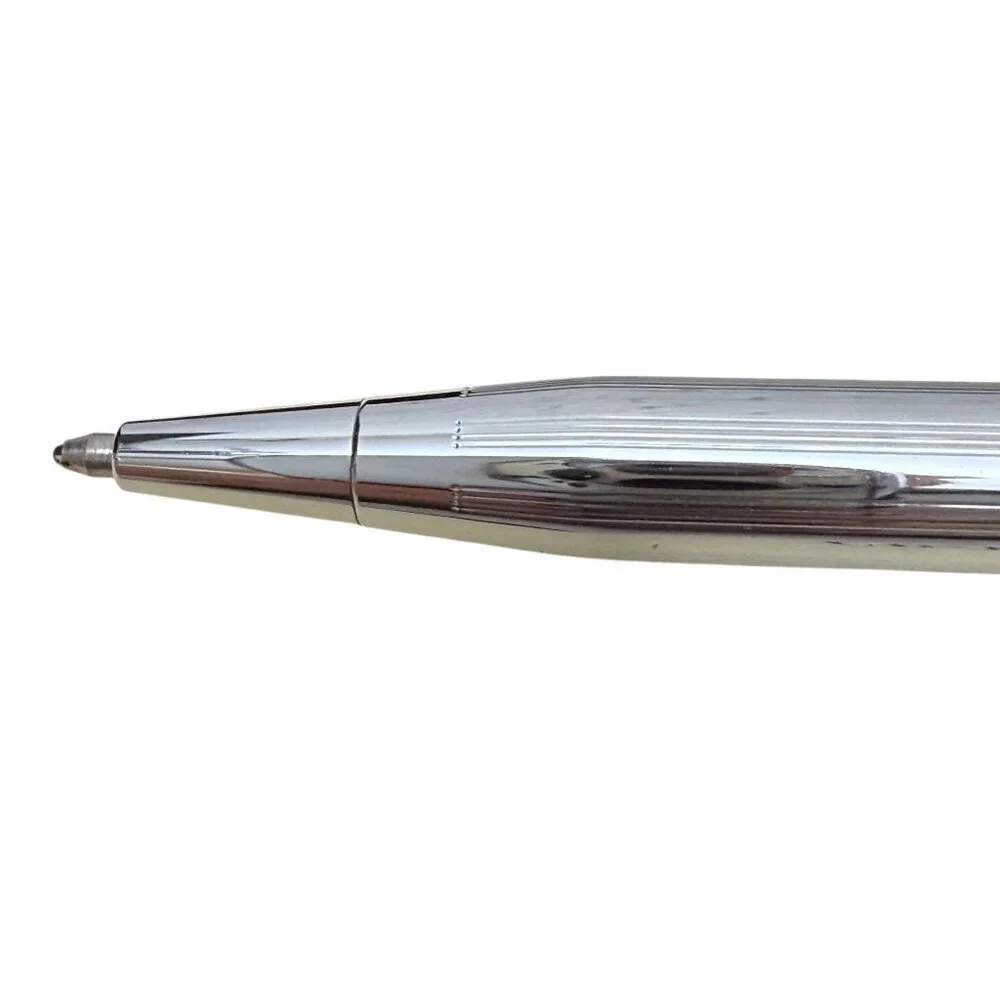 CROSS Classic Century Ballpoint Pen Chrome Lustre 3502 Green Boxed Silvertone